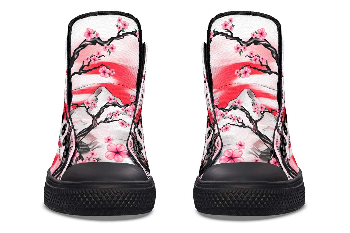 Printed Couple High Top Canvas Shoes