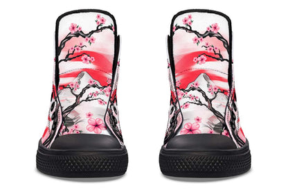 Printed Couple High Top Canvas Shoes
