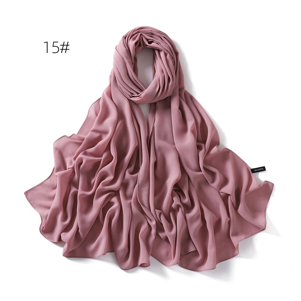 Soft Draping Solid-color Scarf For Women