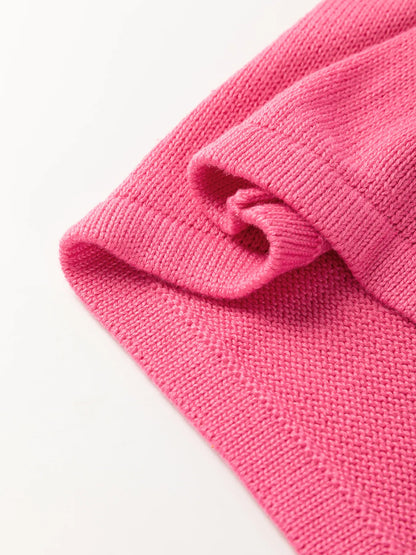 Contrast Trim Pearl Detail Sweater Tank Top