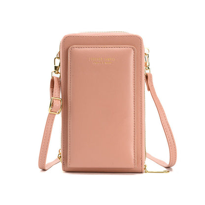 Touchscreen Simple Coin Purse Zipper Red