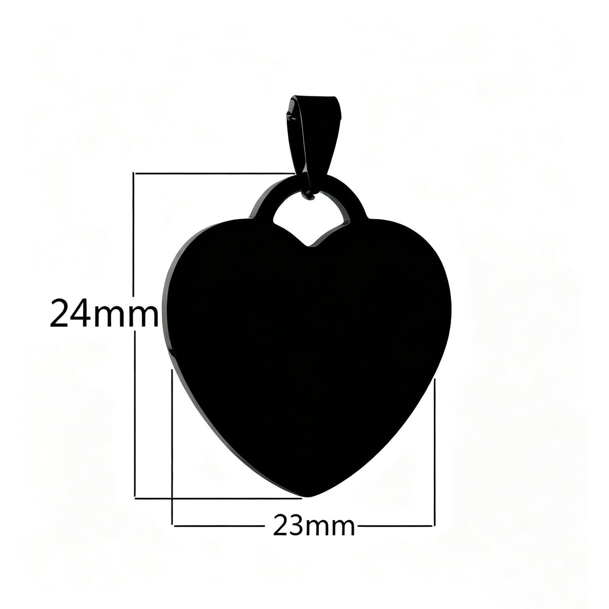 Unisex Stainless Steel Heart Pendant Necklace