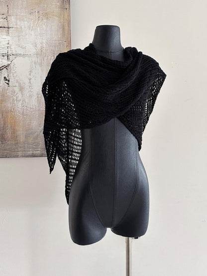 Hollow-out Outerwear Sun-protection Triangular Shawl Scarf