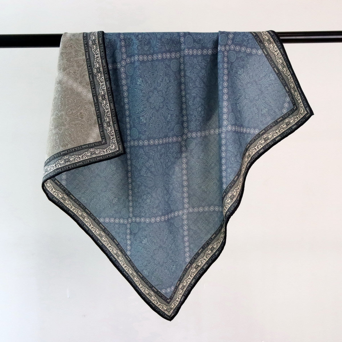 Double-sided Two-tone Silk-wool Shawlversatile And Easy To Style