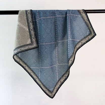 Double-sided Two-tone Silk-wool Shawlversatile And Easy To Style