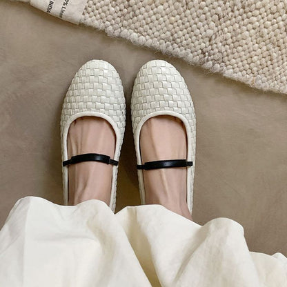 Round Toe Flat Shoes Women