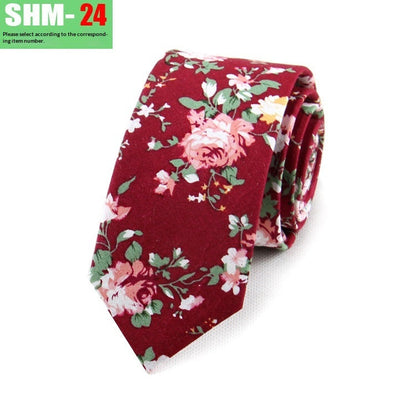 Narrow Casual Patterned Tie For Men