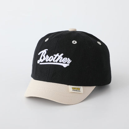 Children's Multi-color, Multi-letter, Three-dimensional Embroidered Adjustable Simple And Trendy Short-brimmed Baseball Cap Suitable For Playing, Entertaining And Sports Activities.