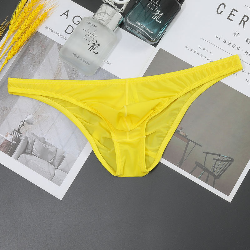 New Transparent Men's Ice Silk T-shaped Briefs