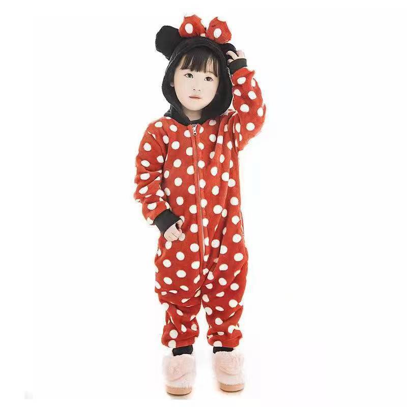Flannel Children's Animal One-piece Pajamas