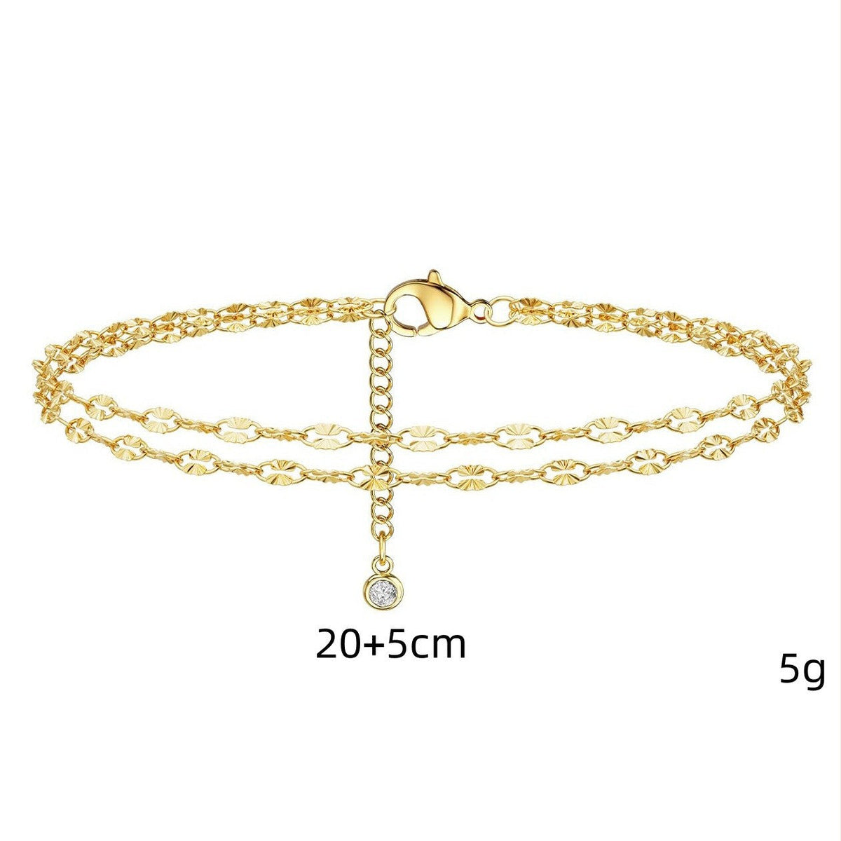 Womens Versatile Two-tiered Beach Ankle Bracelet