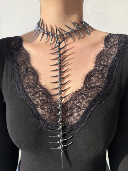 Spine-bone Beauty-back Pendant Necklace