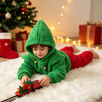 Children's Christmas Tree Costume Set Christmas Party Cosplay Outfit