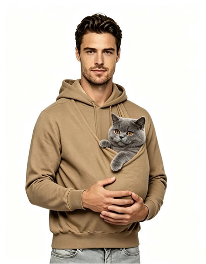 2026 New European And American Style Unisex Kangaroo Pocket Multi-functional Parent-child Nursing Hoodie For Autumn And Winter