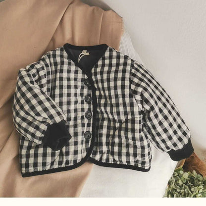 Elegant Cotton-padded Clothes All-matching Korean Style Children's Baby