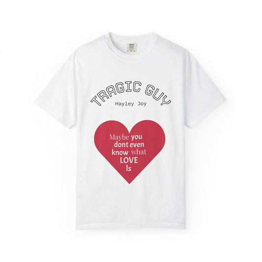 Men's And Women's Solid Color White Printed T-shirt