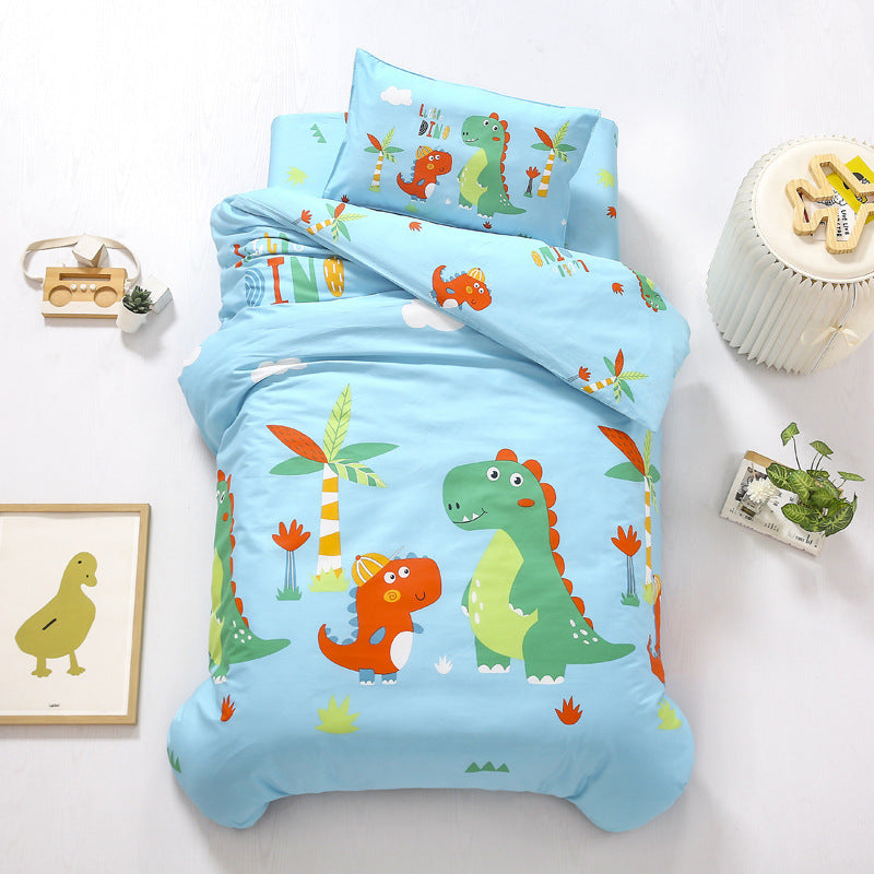 Cotton Kindergarten Three-piece Bedding Set