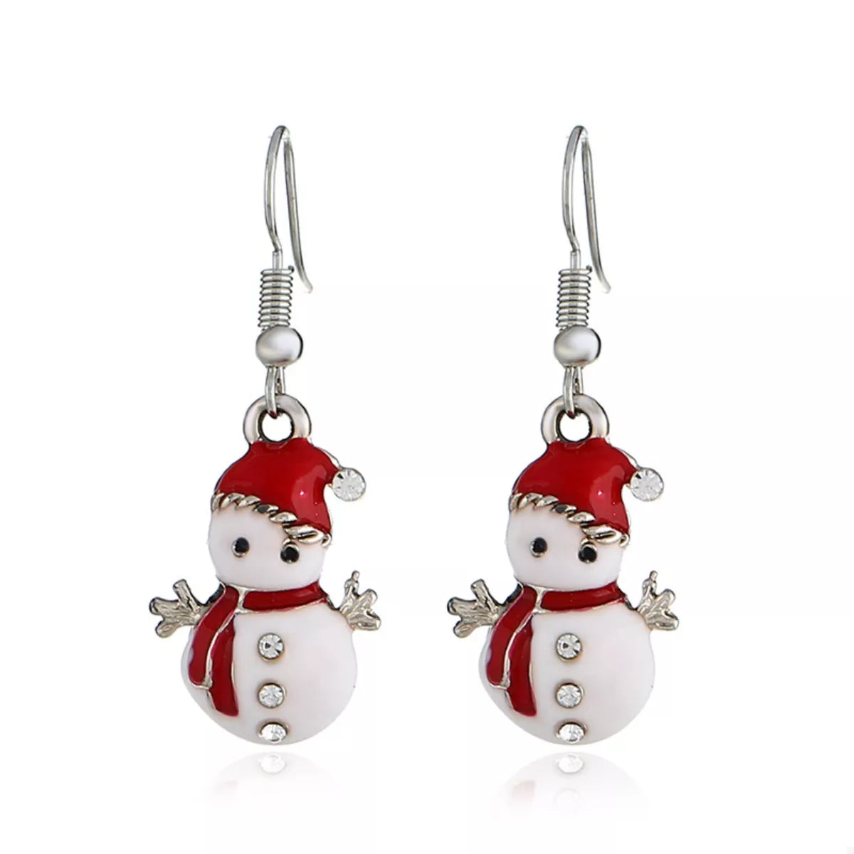 Christmas Snowman Drop Earrings