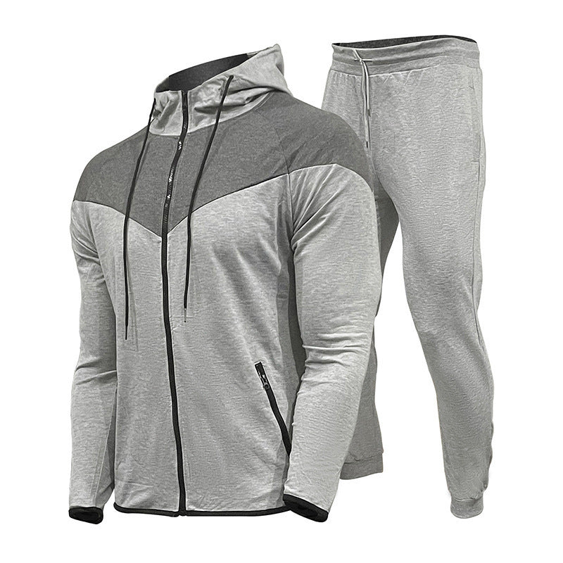 Men's Casual Zipper Suit Cardigan Sweater Sportswear Suit