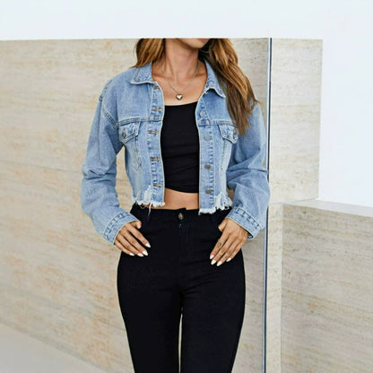 Women's Casual Short Denim Jacket