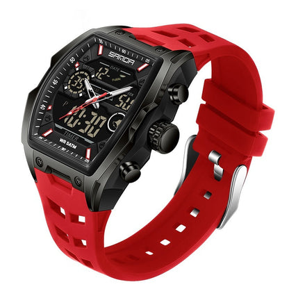 Multifunctional Cask-Shaped Luminous Sports Electronic Watch