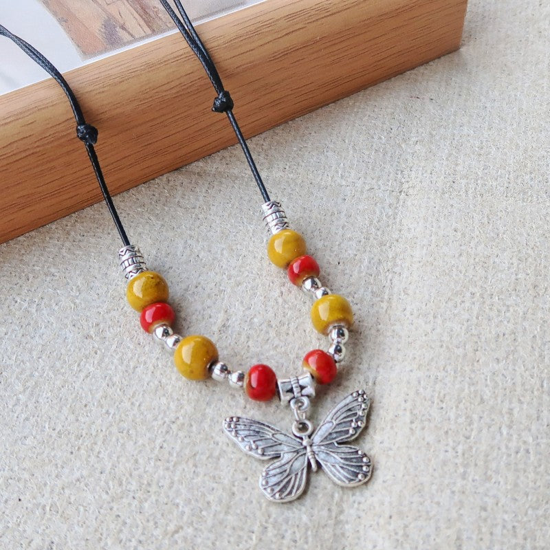 Vintage Ethnic-Style Ceramic Necklace For Women