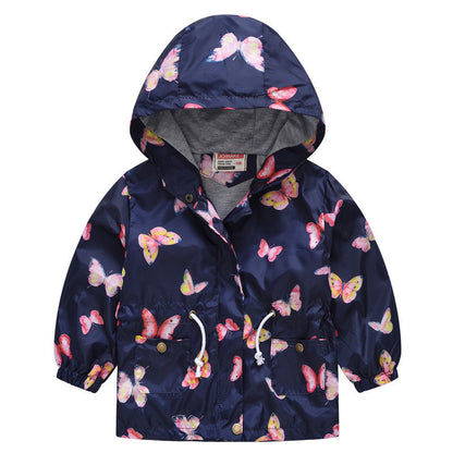Spring And Autumn Thin Hooded Baby Cute Zipper Sweater Children's Jacket