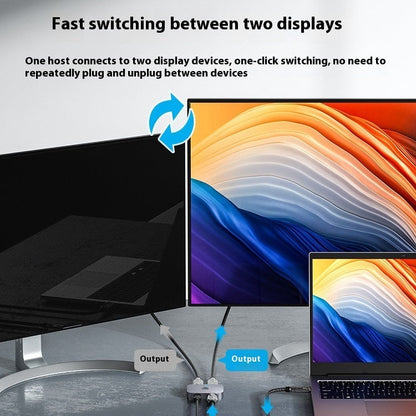 Alloy Cable Seperater HD Computer Audio And Video Two-way Conversion