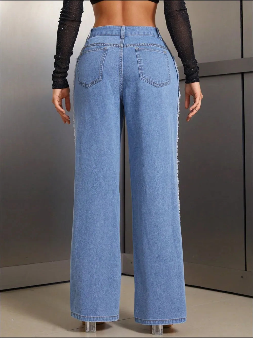 Distressed Wide Leg Jeans