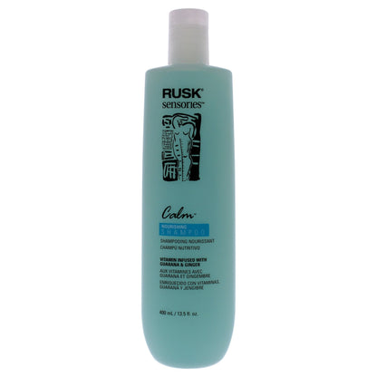 Sensories Calm Guarana and Ginger Nourishing Shampoo by Rusk for Unisex - 13.5 oz Shampoo