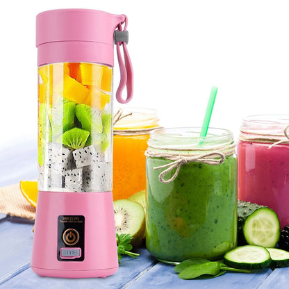 Portable Juicer Blender USB Rechargeable Juicer Cup Fruit Baby Food Mixing Machine with 6 Blades Powerful Motor