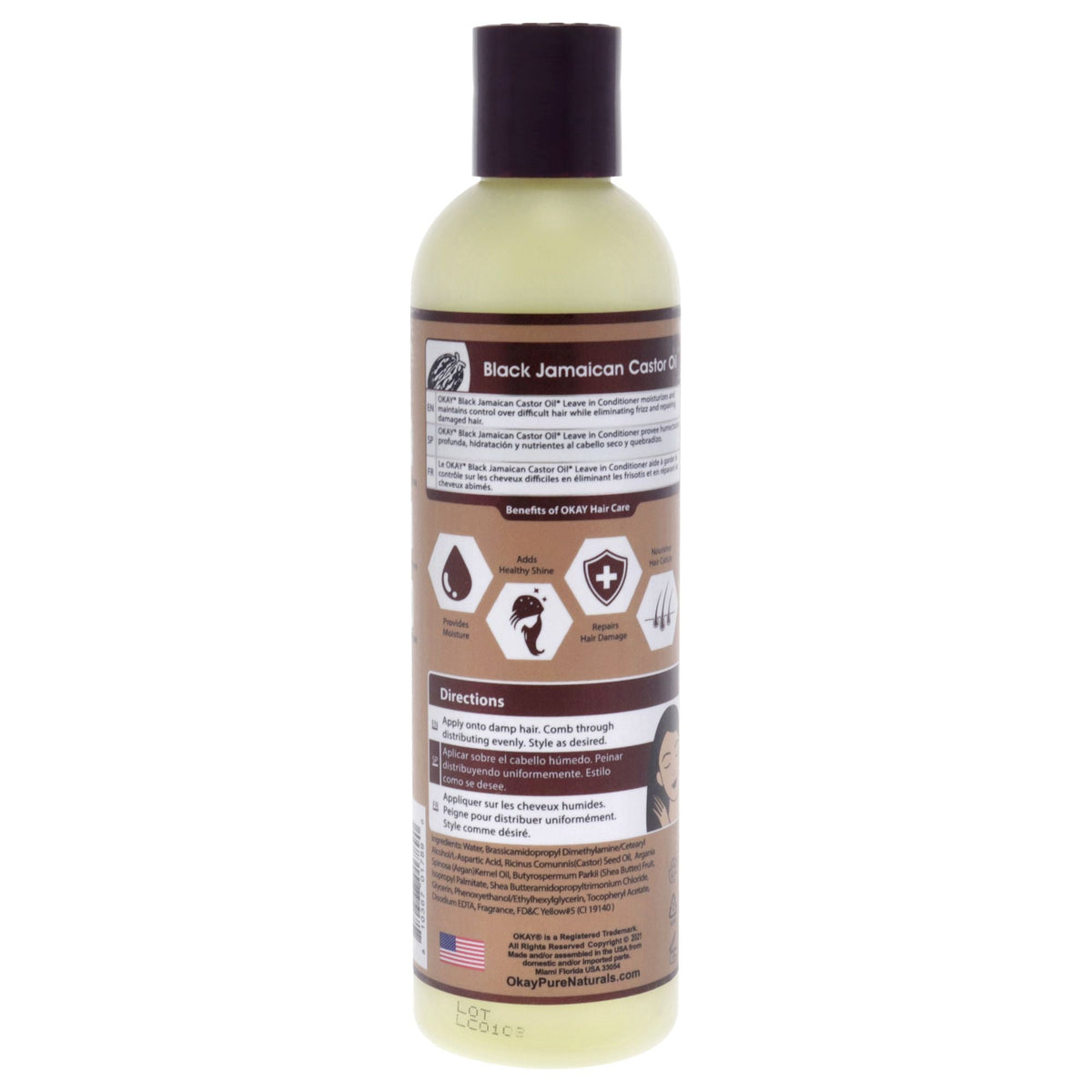 Black Jamaican Castor Oil Leave In Conditioner by Okay for Unisex - 8 oz Leave In Conditioner