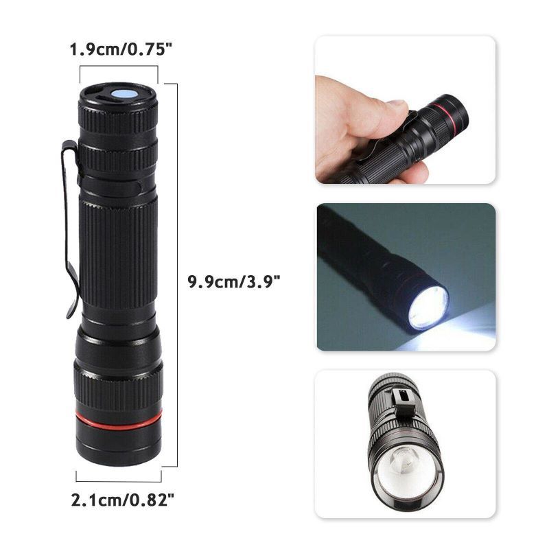 Portable Mini USB Rechargeable LED Flashlight for Outdoor
