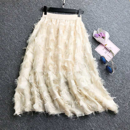Temperament Was Thin Long Skirt Half-length Skirt Women