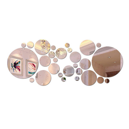 Big And Small Circles Mirror Sticker 3D Stereo Acrylic Wall Decoration