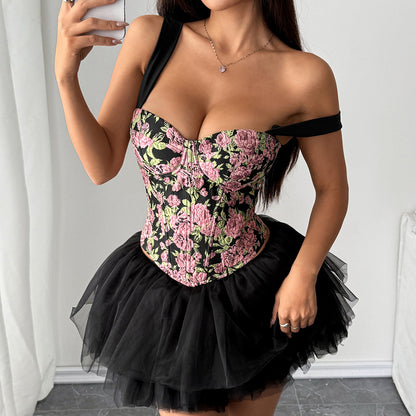 Lace-up Vest Fishbone Corset For Women
