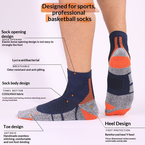 Antibacterial Odor-resistant And Extra-thick Running Socks For Men And Women