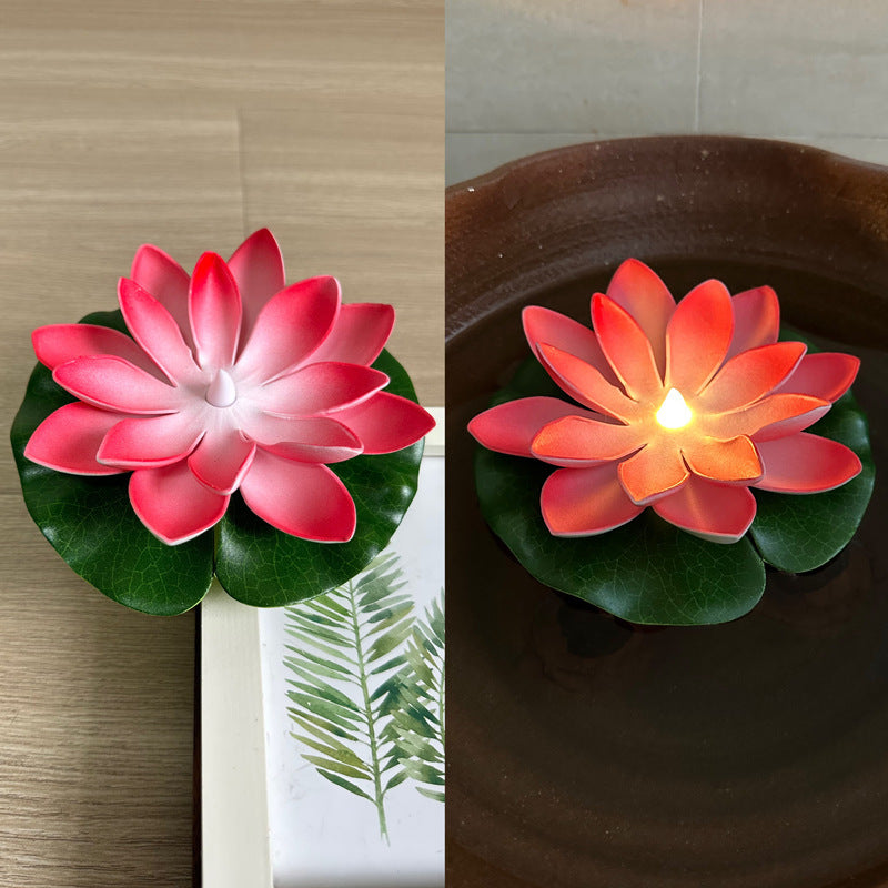 Floating Water Induction Lotus Colorful Waterproof Small Night Lamp