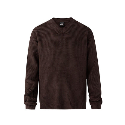 Mens AutumnWinter Loose-Knit Bottoming Sweater