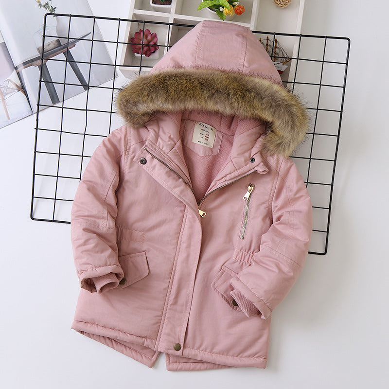 Fleece-lined Thickened Boys Cotton-padded Cotton Wadded Jacket
