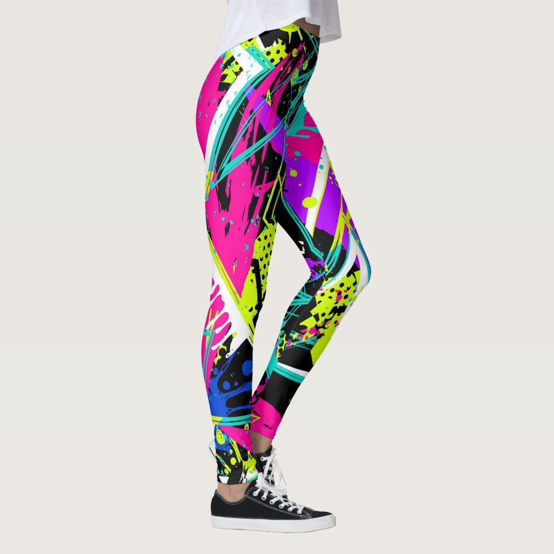 Color Graffiti Printing Trousers Plus Size