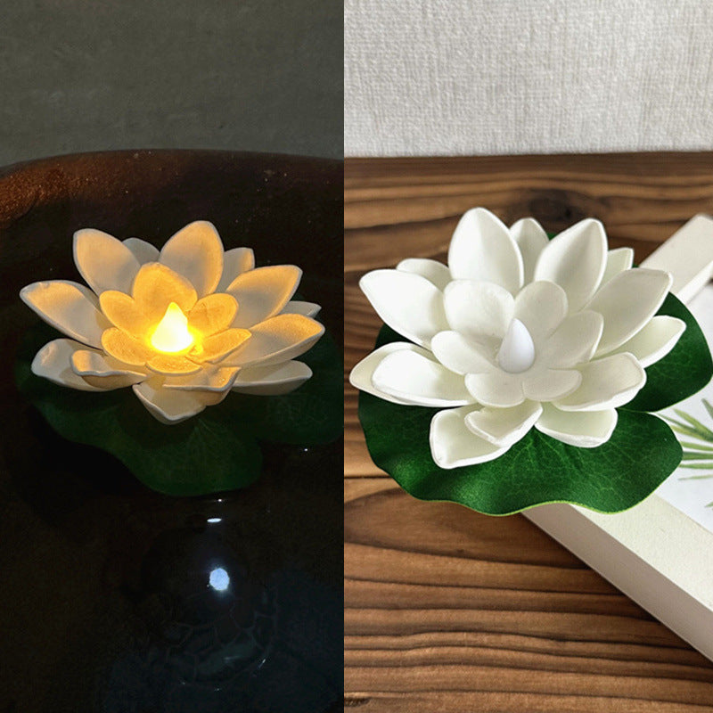 Floating Water Induction Lotus Colorful Waterproof Small Night Lamp