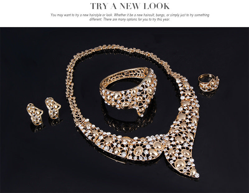 Four-piece Dinner Dress Accessories Alloy Set