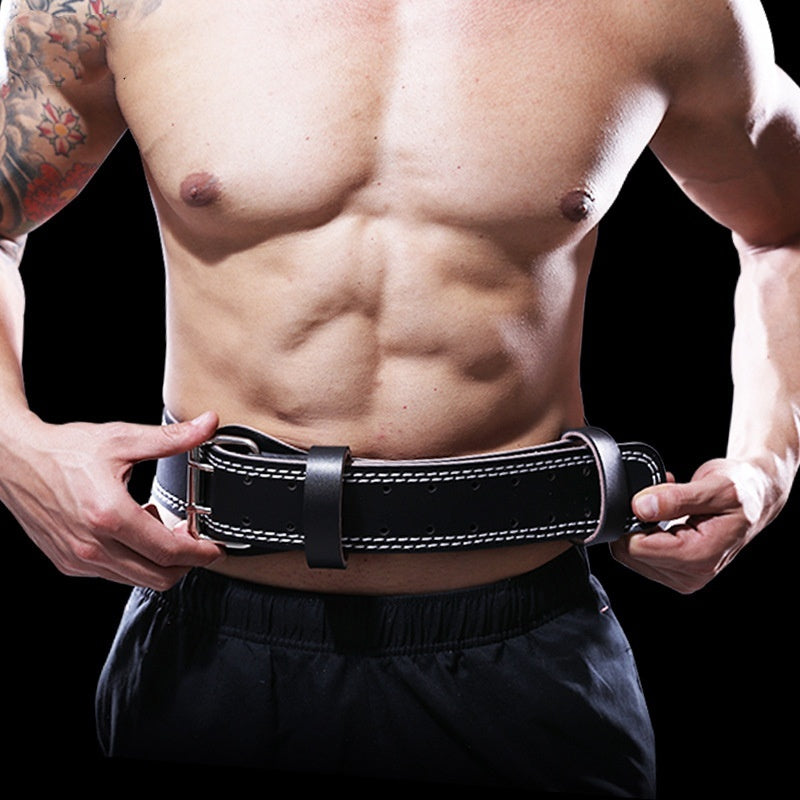 Cowhide Squat Strength Training Weightlifting Belt