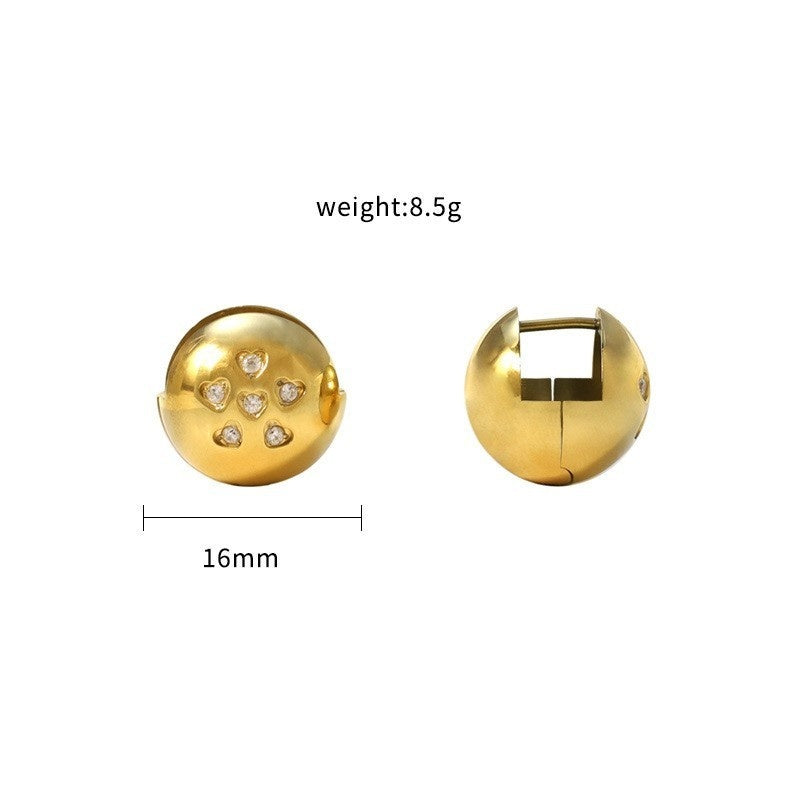 Simple And Versatile Ladies' 316 Stainless Steel Earrings