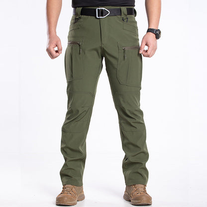 Spring And Autumn Outdoor Tactical Pants, Thin And Breathable Military-Style Work Pants, Multi-Pocket Slim-Fit Stretch Waterproof Camouflage Training Pants