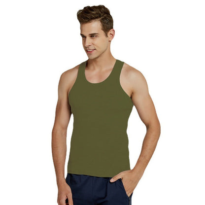 Men's Cotton Slim Fit Sports Vest Breathable Stretch Underwear