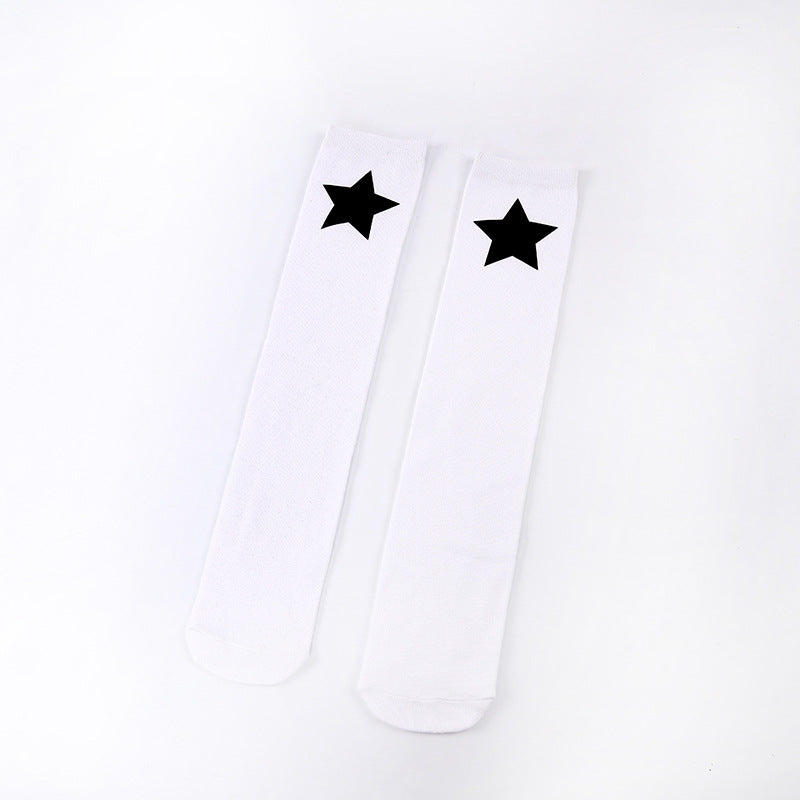 Five-pointed Star Middle Tube Children Over Knee Socks