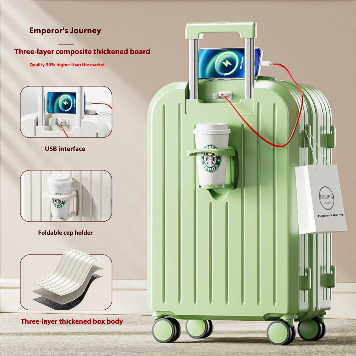 Small Lightweight Password Suitcase Durable Suitcase Trolley Case