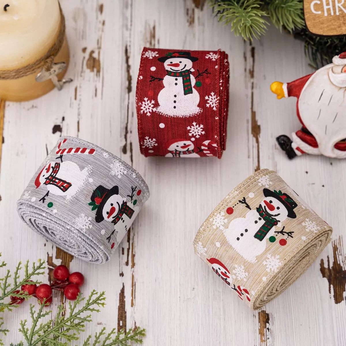 Christmas Snowman Decorative Ribbon